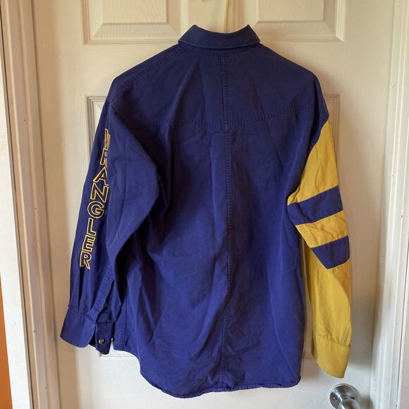 Wrangler Western Shirts Men’s Size Medium Button Up Embroidered Spell Out - Picture 6 of 11